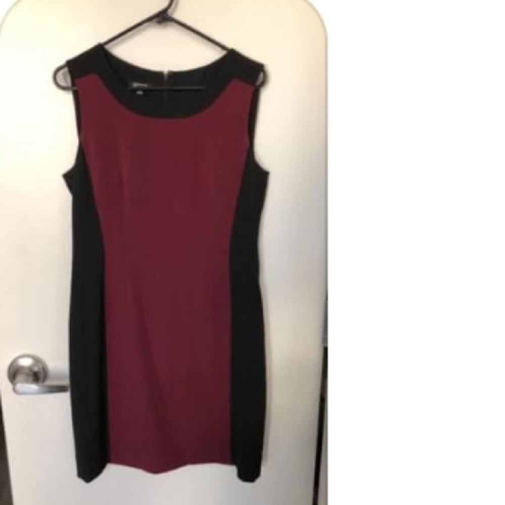 Maroon and Black Dress